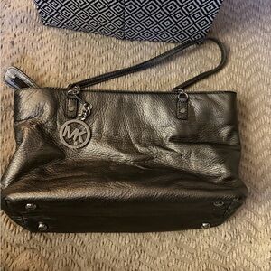 Michael Kors  platinum color Leather Tote Bag